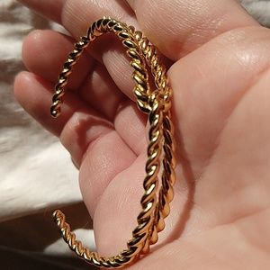 18k gold plated missoma cuff bracelet twist knot style